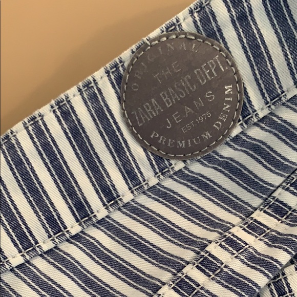 *NOT FOR SALE/SOLD* Zara striped jeans premium denim size 4 - Picture 3 of 7
